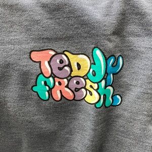 Teddy Fresh Large unisex faded navy sweatshirt